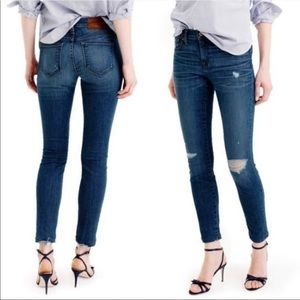J. Crew Distressed Toothpick Skinny Jeans 24